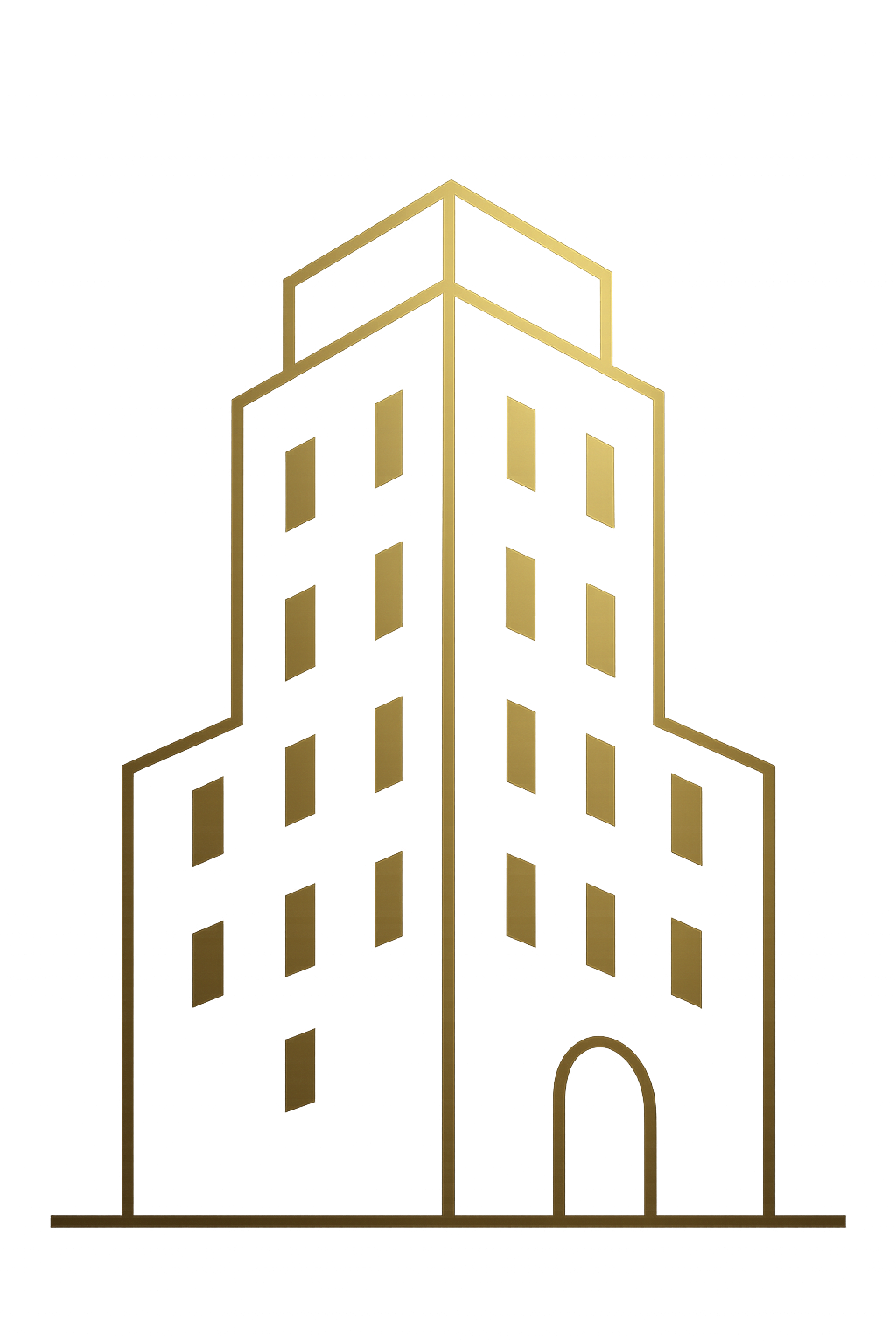 Modern apartment building illustration